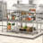 Stainless Steel Table With Shelves And Drawer