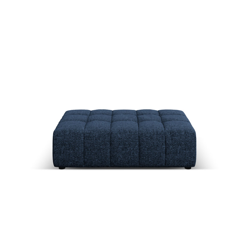 Chicago 102cm Wide Tufted Rectangle Solid Colour Pouffe Ottoman, Blue
