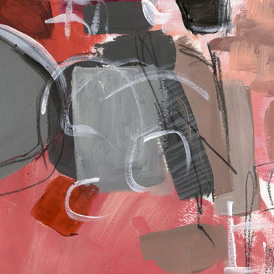 Rouge et gris abstrait II