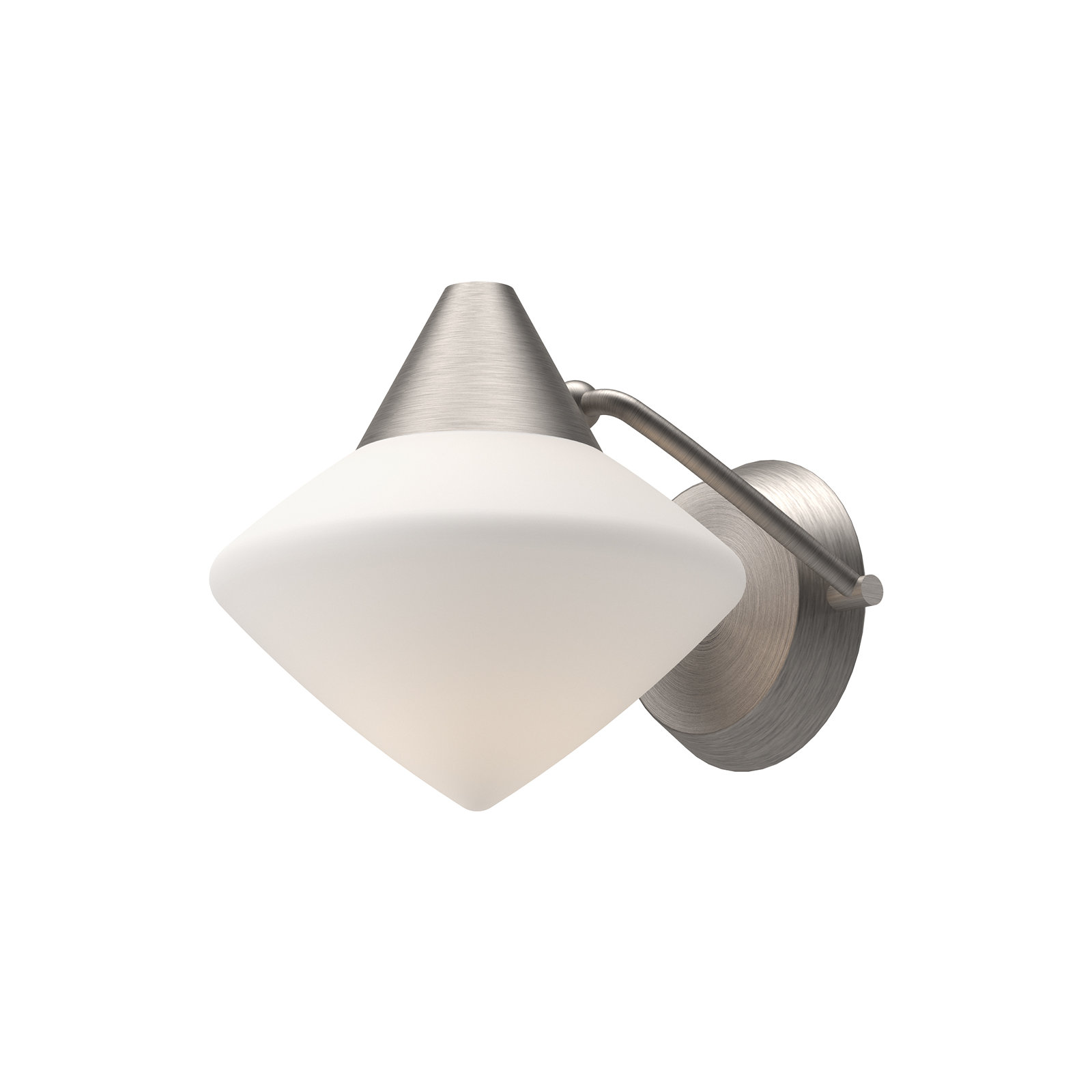 Orrin Single Frosted Bath Sconce, Brushed Nickel