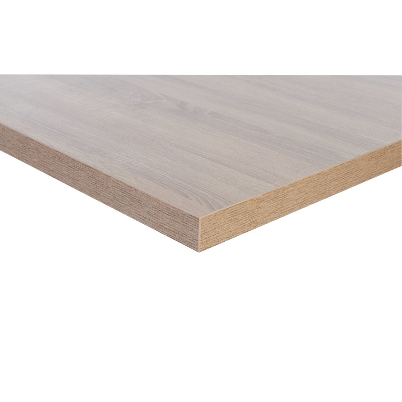 Épaisseur du plateau de table Midtown Square, 30"L x 30"D, Chêne scié