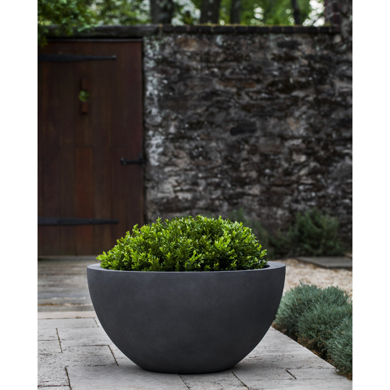 Piccadilly Handmade Pot Planter, Lead Lite, 12.25" H x 24.5" W x 24.5" D