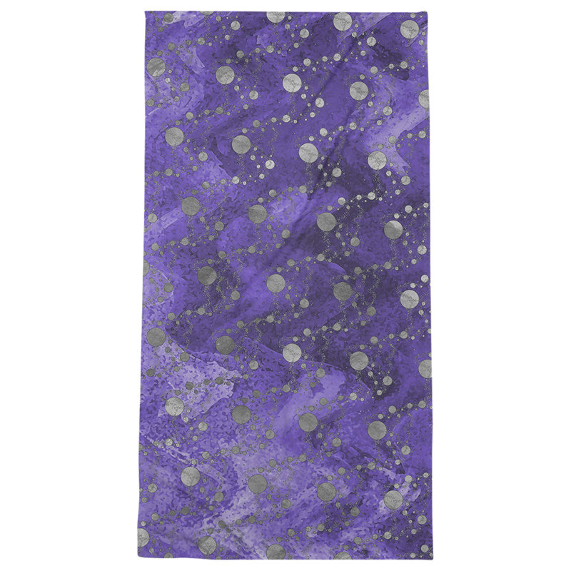 Serviette de bain Planets and Stars, Violet