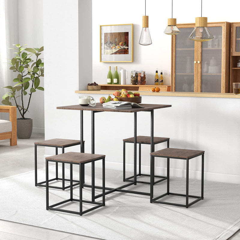 Wyomissing Dining Set, Rustic Brown, Black, Rustic Brown