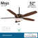 52" Mojo 5 - Blade LED Standard Ceiling Fan with Pull Chain and Light Kit Included