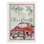 Merry Christmas - camion rouge - impression sur toile seulement - non encadrée