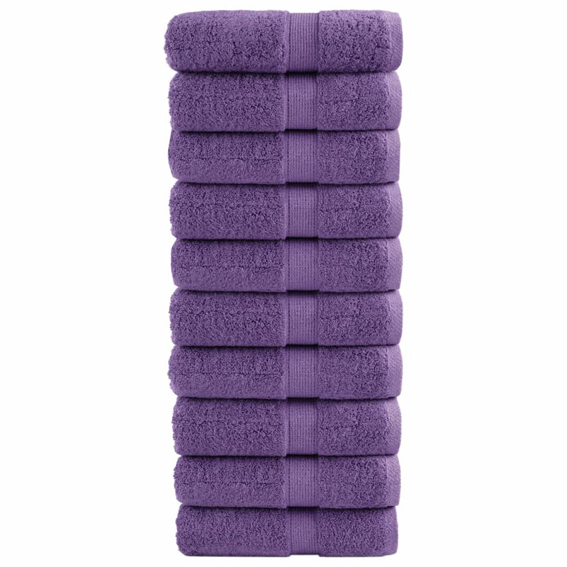 Premium Guest Towels SOLUND 10Pcs 30X50cm 600Gsm, Purple