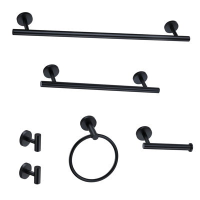 6-Piece Bath Hardware Set 24&16 in. with Mounting Hardware