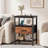 Nightstand with Built-in Charging Station, Bedside Table with Adjustable Fabric Drawer and 3-Tier Storage End Table-37325736-45358474