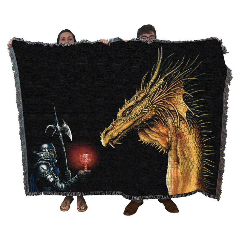 Couverture en coton Pure Country Weavers Gold par Knight par Ciruelo