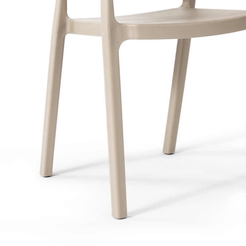 Chaise de salle à manger d'extérieur empilable, Sable