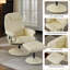 Fauteuils inclinables avec repose-pieds, fauteuil inclinable moderne en cuir de polyuréthane pivotant à 360 ° avec massage à 5 points, chauffage et amp; Dossier à 140 ° | Beige | Cuir PU