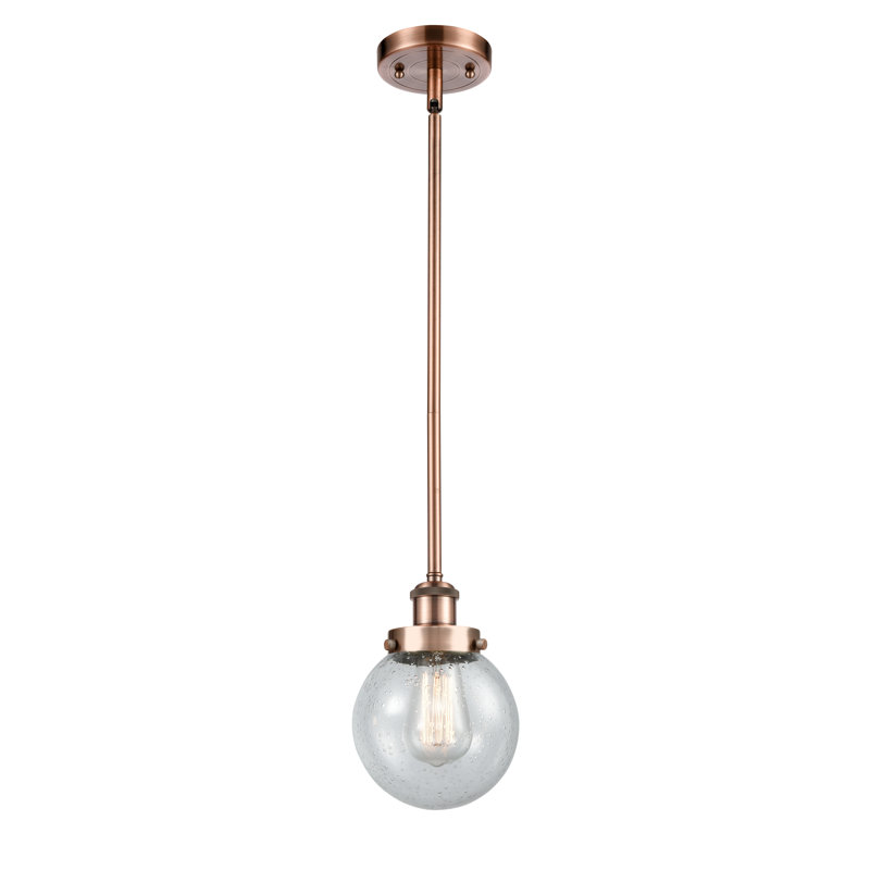Lorri 1 - Light Single Pendant, LED, Antique Copper, Seedy