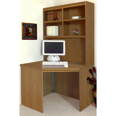 Fiona Corner Solid Wood Base Computer Desk