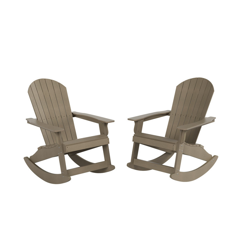 Chaise berçante Arrirack Adirondack pour l'extérieur Arrlo, Taupe