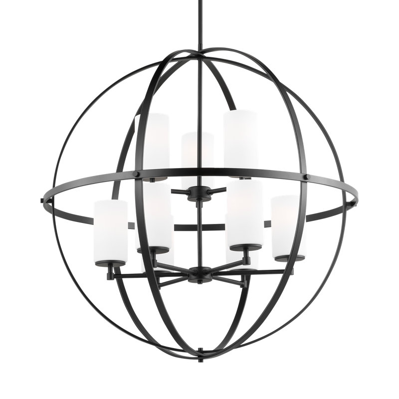 Lustre à neuf lumières Alturas de Génération Éclairage , Non, Noir minuit
