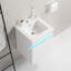 Meuble-lavabo simple 16 po avec plateau en céramique Kiantone
