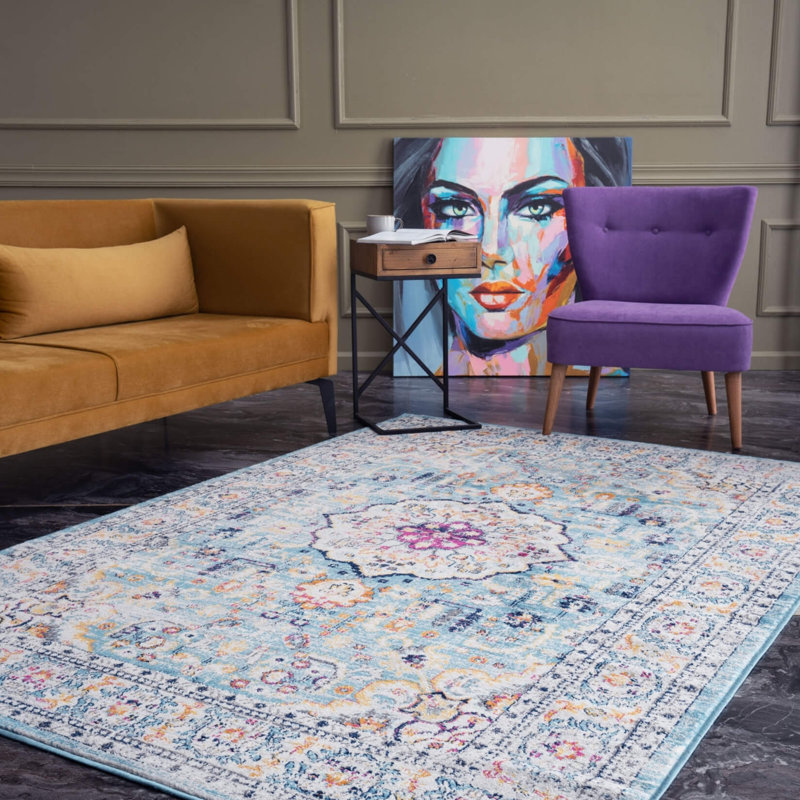 Marrakech Vintage Rugs in Multicolour | 410, Rectangle 200 x 290cm