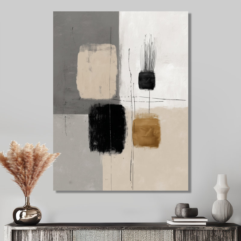Jahleah - Minimalisme abstrait, décoration murale en métal, L 16 po x H 32 po