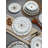 Elegant 24-Piece Dinner Set, 100% Porcelain, Includes 6 Service Plates (10.6 x 10.6 in), 6 Dinner Plates (9.1 x 9.1 in), 6 Dessert Plates (8.7 x 8.7 in), 6 Bowls (6.7 x 6.7 in) | Dishwasher & Microwave Safe, Perfect for Formal Dining