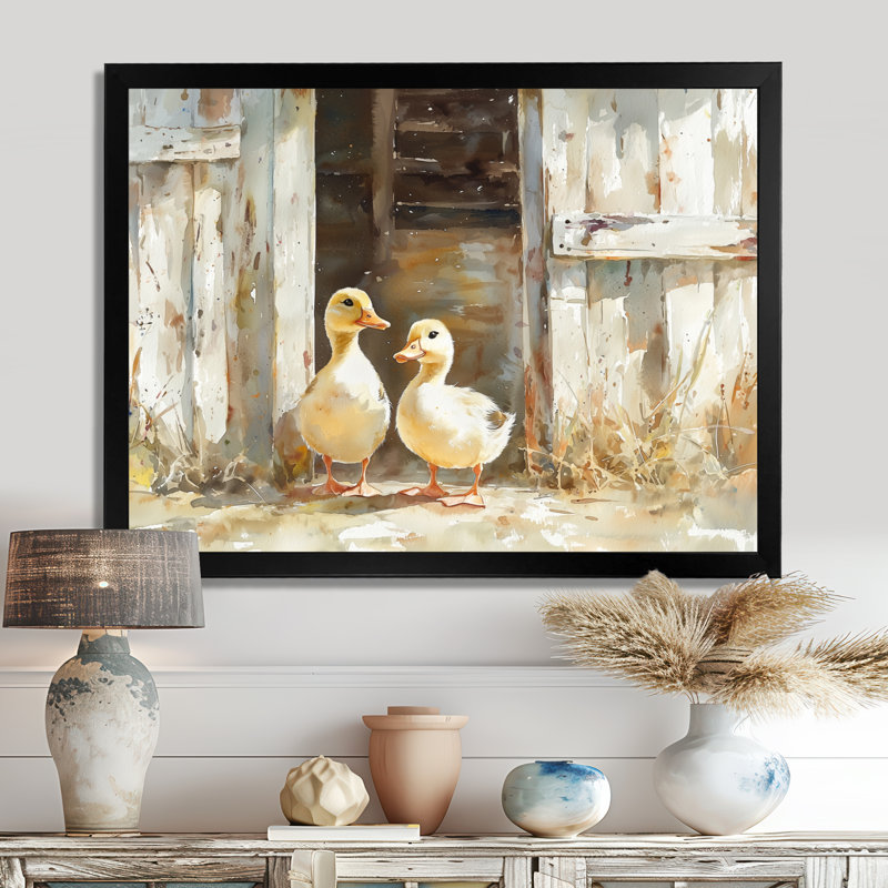 «Dreion Ducks Portrait At The Farm I - Duck», art mural, Reproduction encadrée d'une seule photo, Noir, noir, noir, noir