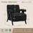 Mid-Century Modern Accent Chair, Upholstered Boucle Armchair with Solid Wood Legs -980327045
