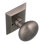 Grandeur Fifth Avenue Square Rosette Passage (Hall & Closet) with Fifth Avenue Knob