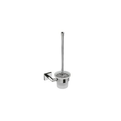 Brosse de toilette murale Crater - Chrome, fabrication en laiton de qualité supérieure, quincaillerie d'installation incluse