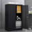 Adjustable Dividers Folding Storage Cabinet, Locking Doors, Spring Loaded Door Black Metal Storage, Shelf, Exquisite Locks, , Easy To Assemble-756189339