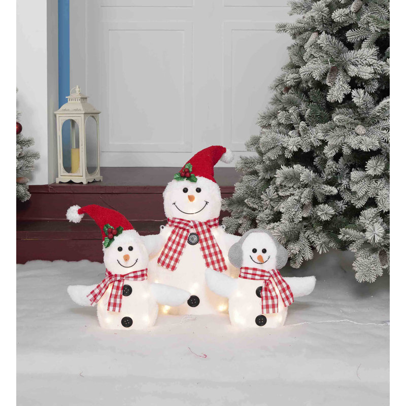Plush Snowman Lighted Display