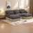 Deep Seat Modular Sofas, Chenille Leopard Modern Living Room Seating