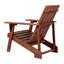 Chaise Adirondack en bois d'acacia massif Irving Classic, siège de terrasse brun foncé résistant aux intempéries pour le jardin, la terrasse et le foyer-2136063605