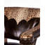 Swivel Upholstered Stool with Solid Wood Frame-61558348