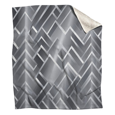 Silver Zigzag Pattern Blankets