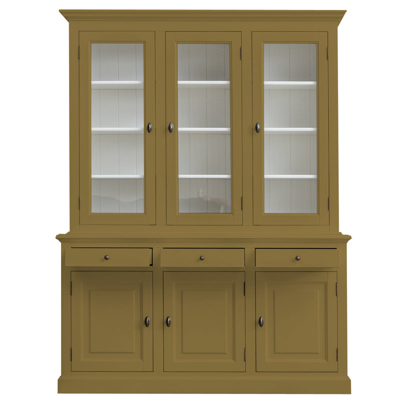 Berardina Display Cabinet, Green/Brown