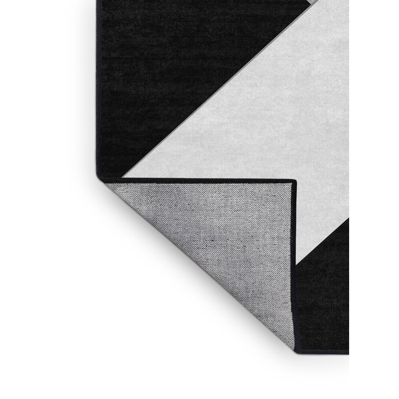 Tapis gris à motif géométrique lavable à la machine Bensonhurst, 6 X 9