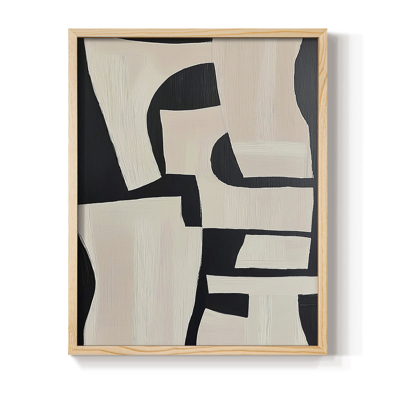 ABSTRACT Series, impression encadrée - Bois massif, H 30 po x l 24 po