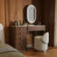 Meuble-lavabo de rangement en cuir en forme de fer à cheval, panneau de style rock simple de 27,56 pouces