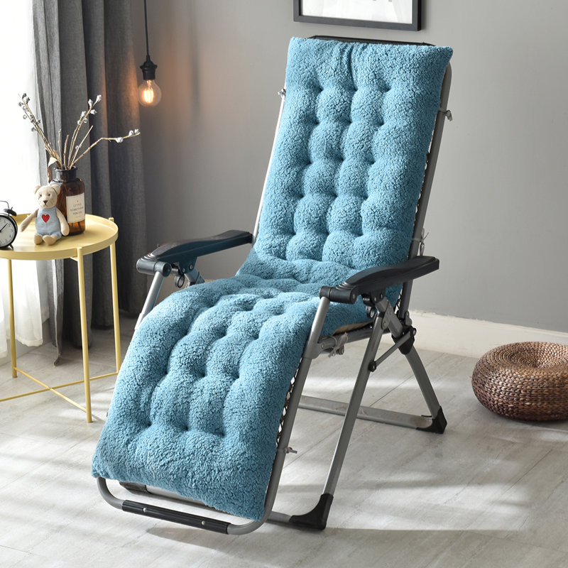 4.7" Indoor Seat/Back Cushion, Bleu paon, H 5 po x l 63 po x P 20 po