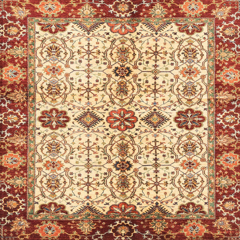 Abstract Indoor Rug, Square 6'