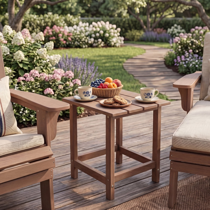 Table de bout pour l'extérieur Adirondack, Brun