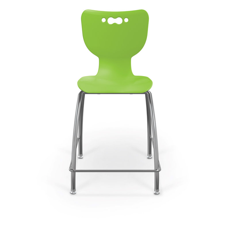 Tabouret de classe à 4 pieds Hierarchie, Vert, H 39,75 po x l 20,5 po x P 22 po
