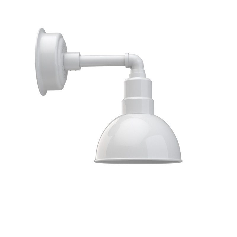 Luminaire de grange 1 lumière DEL Tamia, H 11,43 po x l 8 po x P 17,75 po, Blanc