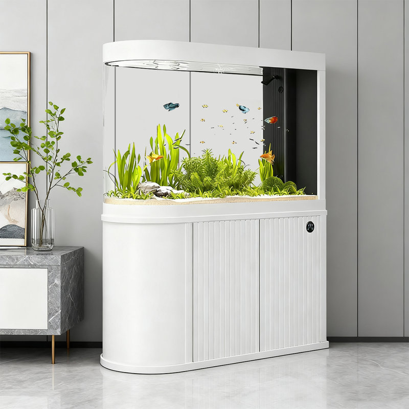 Réservoir d'aquariums à grand écran en forme de U, 31,7 gallons (H 61,42 po x l 45,67 po x P 13,78 po