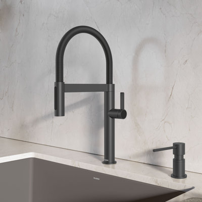 Robinet de cuisine à double jet Culina Mini II - Noir mat