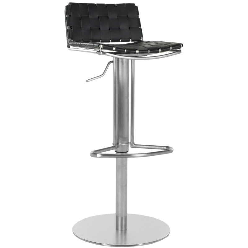 Tabouret de bar à hauteur ajustable Barber, Noir