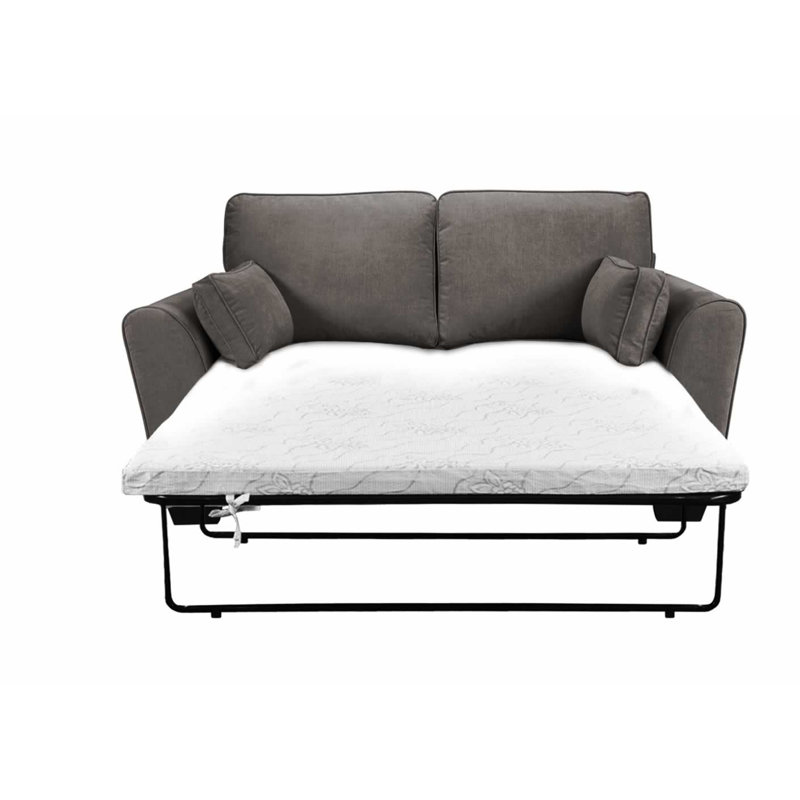 Bulma 2 Seater Sofa Bed, Pewter Polyester Blend