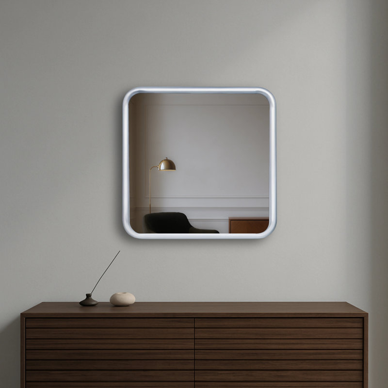 Bold Square Mirror, Silver
