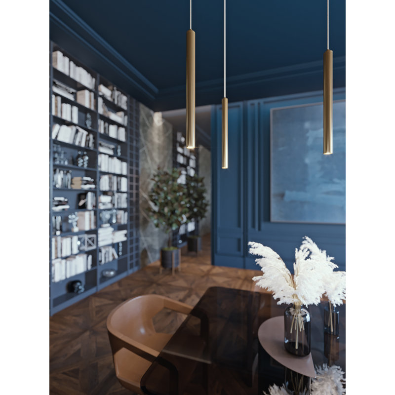 Emanee 1 - Light LED Single Pendant, Satin Brass