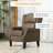 Tisya Upholstered Fabric Reclining Heated Massage Chair-597870902
